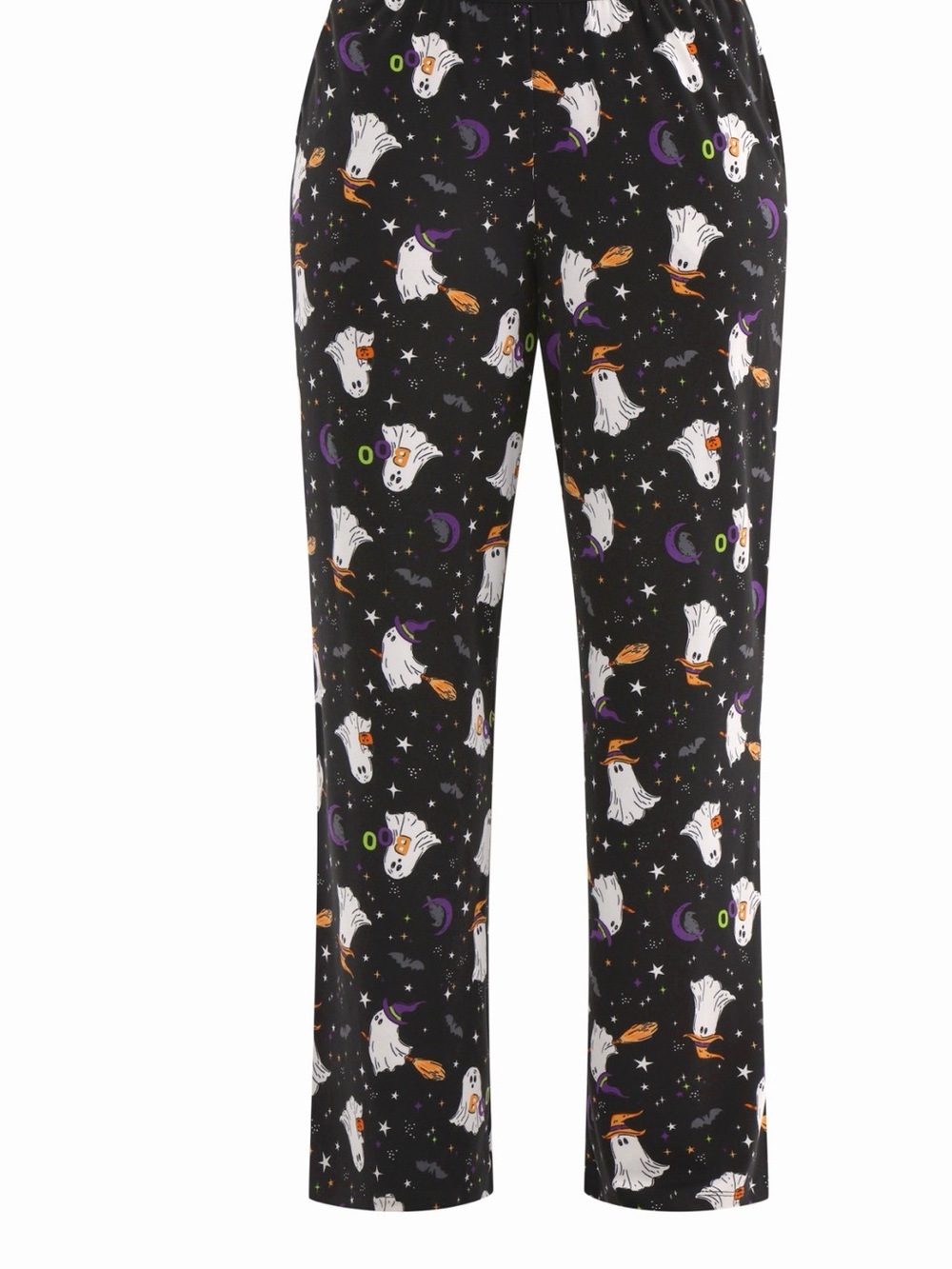 Black Halloween Ghost Print Pajama Pants NWT